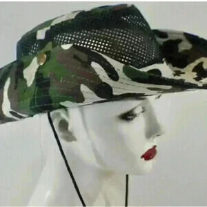 Cow boy army style hat with no visible sign of  flaws